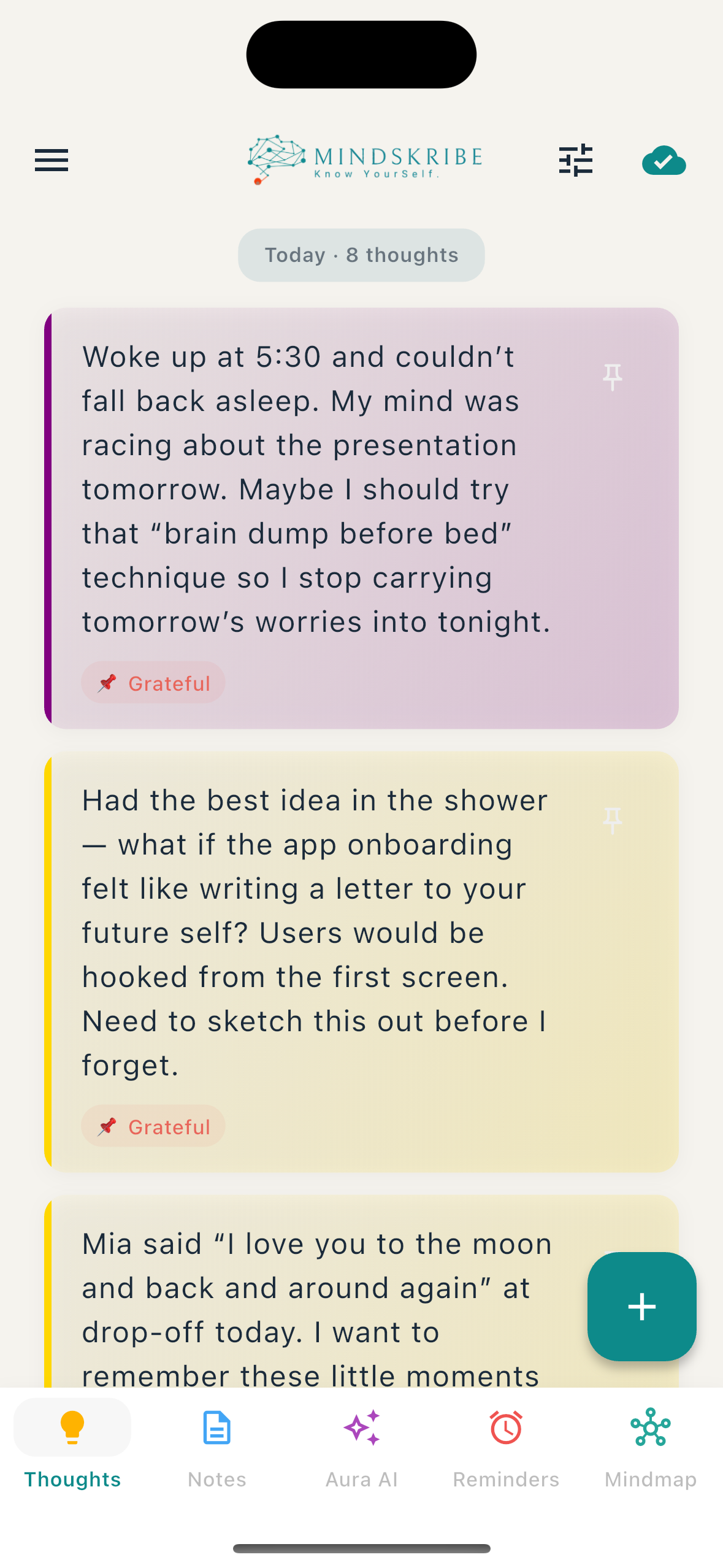 Quick thought capture