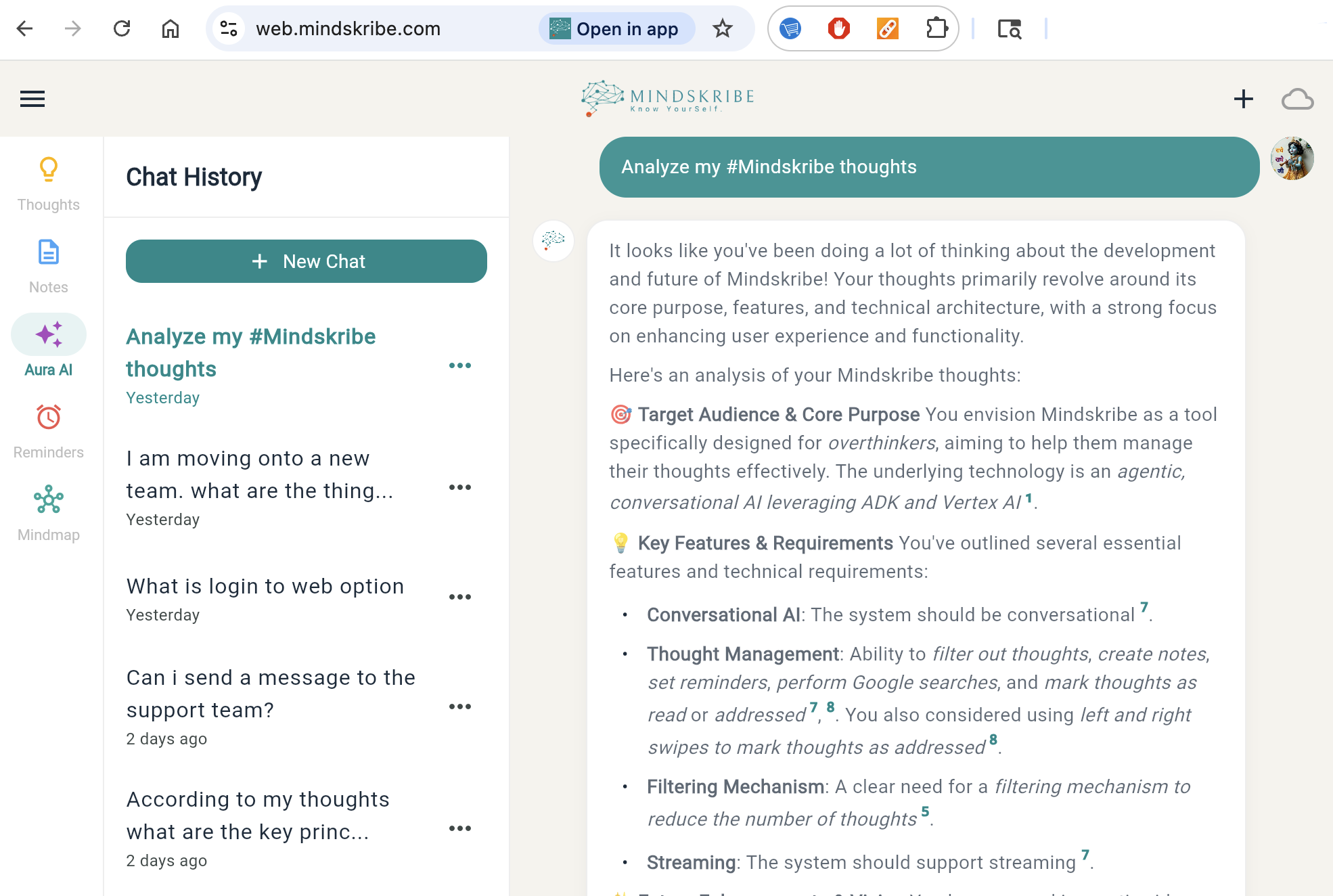 Mindskribe web application